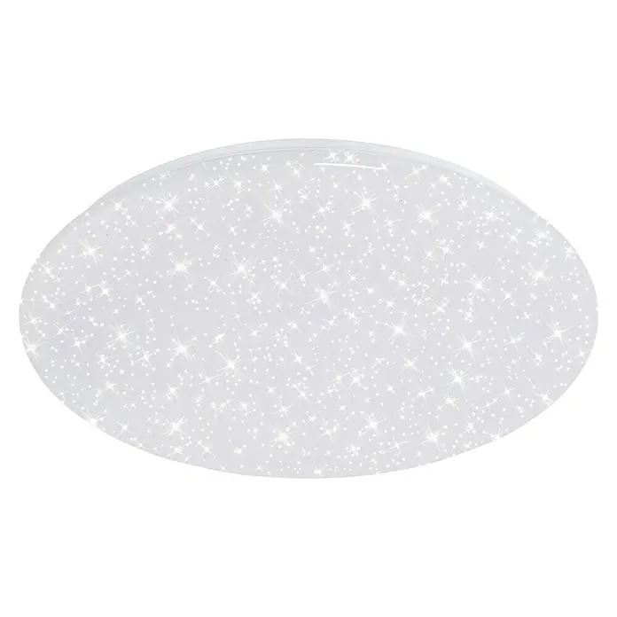 Briloner LED-Deckenleuchte rund Sterne - 40 W, Ø x H: 495 mm x 9,6 cm, Weiß, Warmweiß
