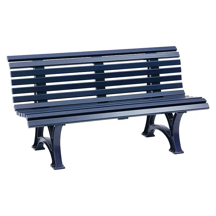 Blome Gartenbank Helgoland - 150 cm, PVC, Stahlblau - Vorderansicht