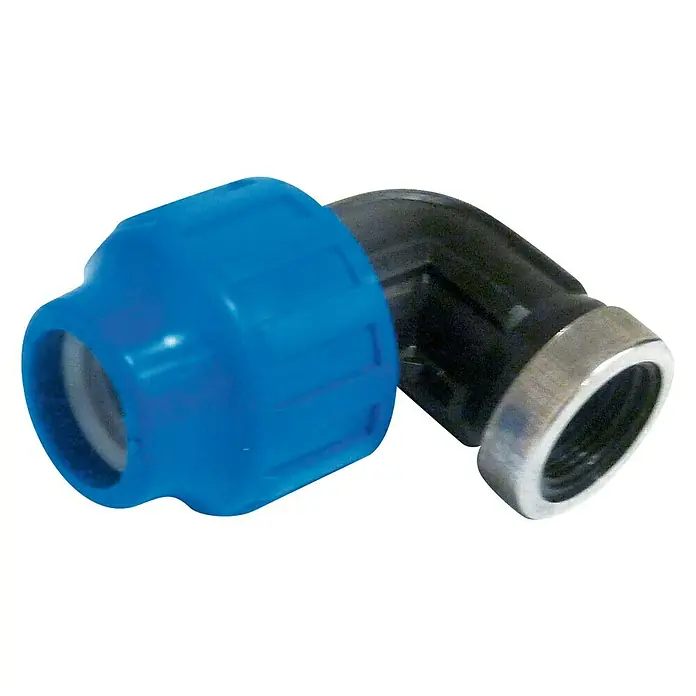 Codo angular montaje rápido hembra - Diámetro: 20 mm, ½″