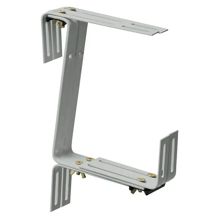 Windhager Blumenkastenhalter - 2-fach verstellbar, Silbergrau, 2 Stk.