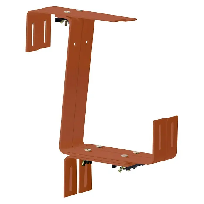 Windhager Blumenkastenhalter - 3-fach verstellbar, Terracotta, 2 Stk.