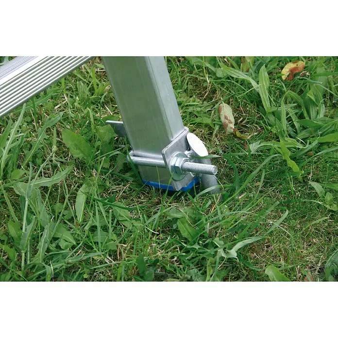 Krause Leiterspitzen-Set - Geeignet für: Holmquerschnitt 64 x 25 mm bis 97 x 25 mm, Aluminium - Anwendungsbeispiel