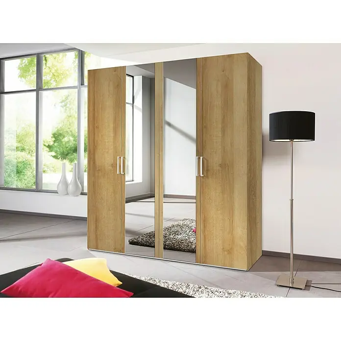 Express Möbel Drehtürschrank Brooklyn - L x B x H: 58 x 200 x 216 cm, Braun, 1 Spiegel - Stimmungsaufnahme