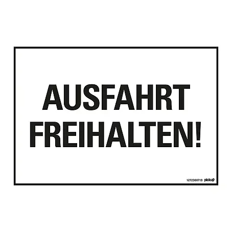 Pickup  Hinweisschild