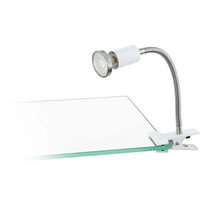 Eglo LED-Klemmleuchte Litos - 3,3 W, Chrom, L x B x H: 10 cm x 10 cm x 30 mm - Vorderansicht