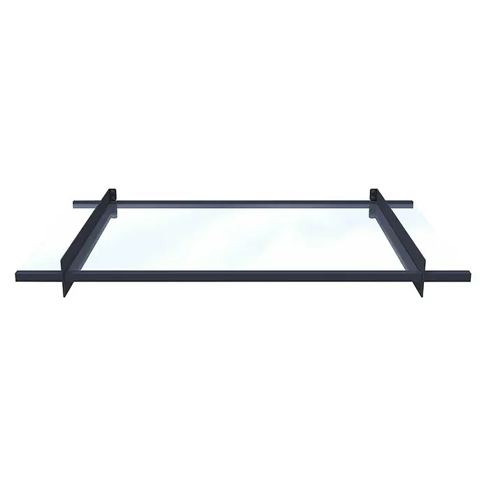 Solid Elements Vordach Louisa - 1.505 x 940 x 140 mm, Farbe Träger: Anthrazitgrau