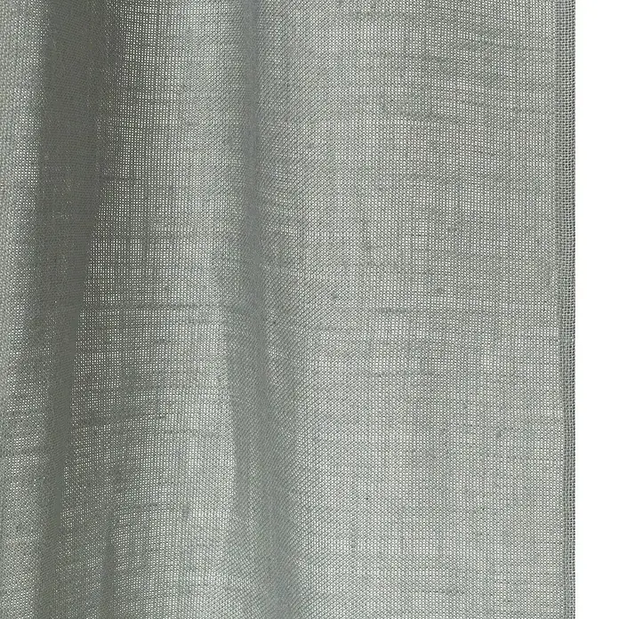 Cortina con ollaos Yute - 140 x 260 cm, Yute tintura, Gris