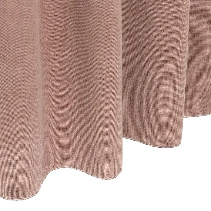 Cortina con ollaos Derby - 140 x 270 cm, 100% poliéster, Rosa