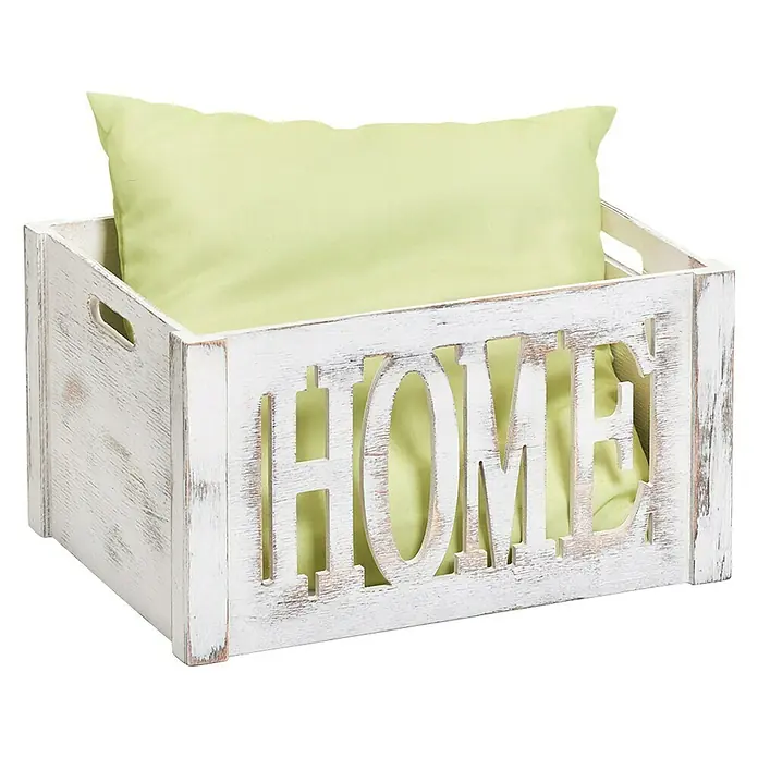 Zeller Present Holzkiste Home - L x B x H: 40 x 30 x 22 cm, Holz - Ansicht von oben