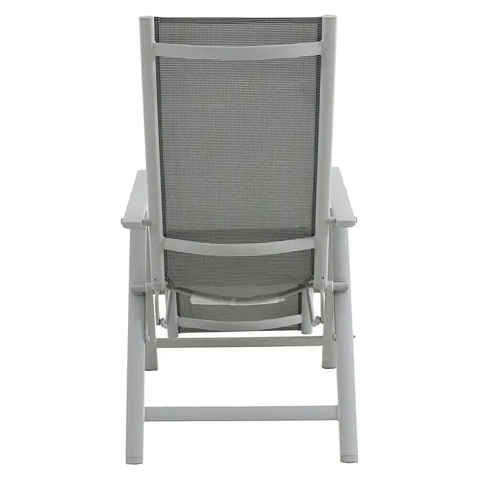 Sunfun Hannah Garten-Positionssessel - Breite: 61 cm, Textilen, Hellgrau