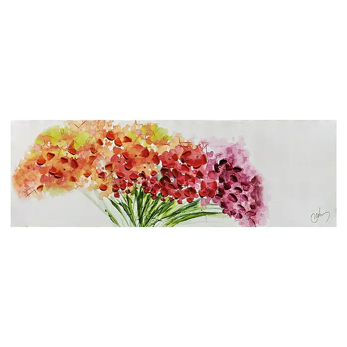 Cuadro pintado a mano Dipinto Flores - Flowers, An x Al: 90 x 30 cm