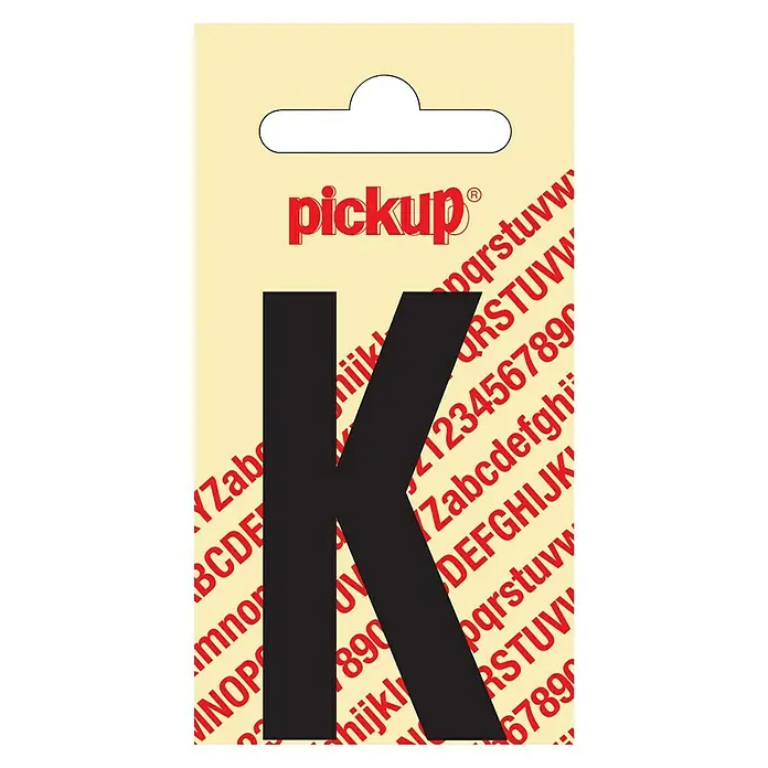 Pickup Naljepnica - Motiv: K, Crne boje, Visina: 60 mm