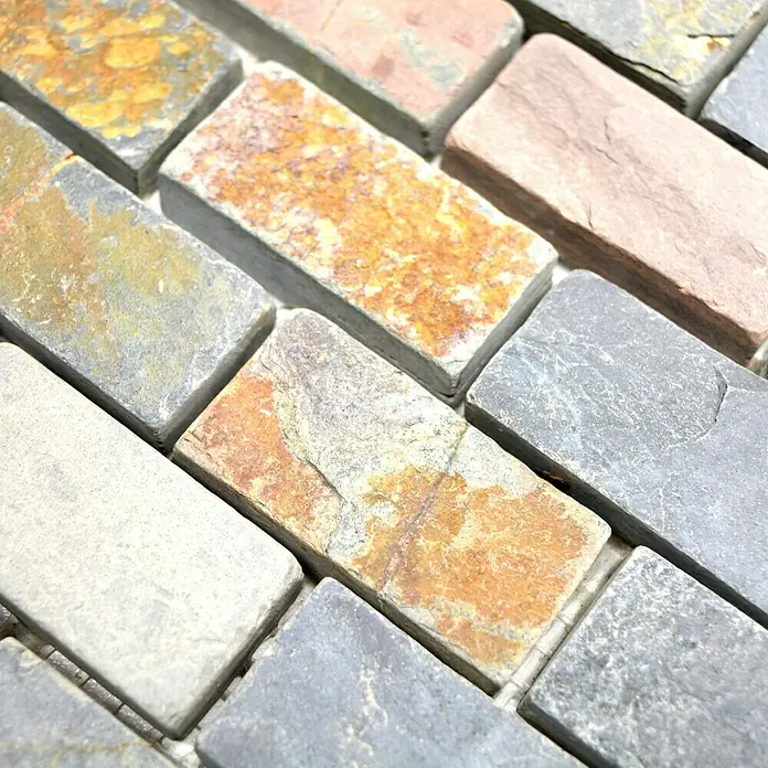 Mosaikfliese Brick Jack Multicolor XMI 543 - 32,2 x 31 cm, Multicolor, Matt