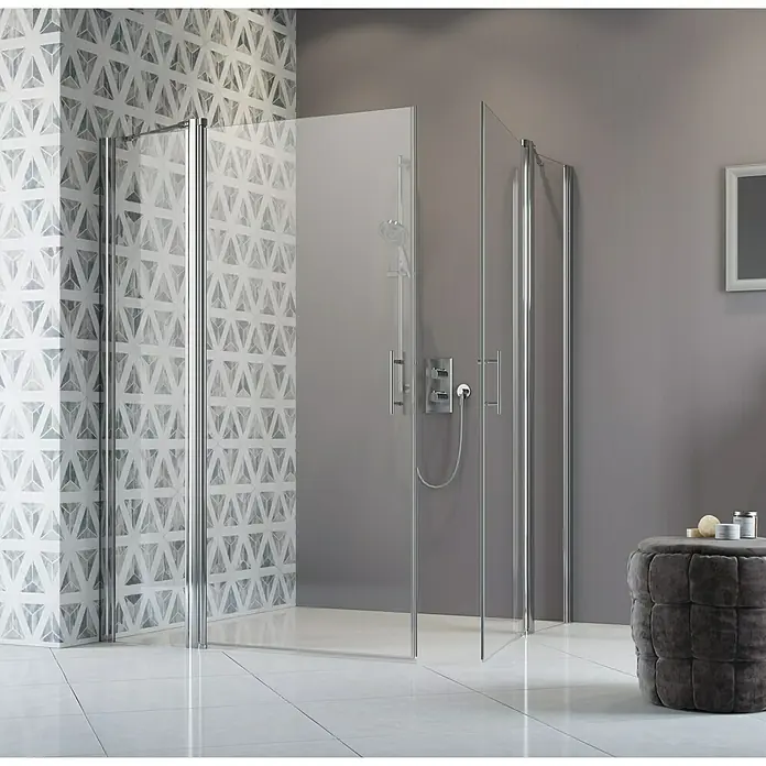 Camargue Vario Bočni fiksni dio tuš kabine - 60 x 195 cm, Premazano, Debljina: 6 mm, Srebrne boje