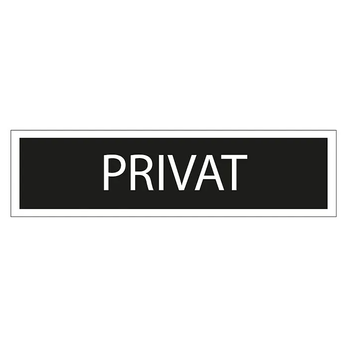 Pickup Aufkleber - Motiv: Privat, Schwarz/Weiß, L x B: 165 x 44 mm