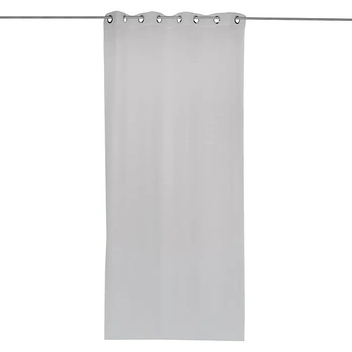 Cortina con ollaos Phuket - 140 x 250 cm, 100% Poliéster, Gris