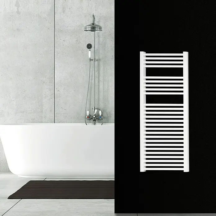 Cicsa Radiador toallero eléctrico Zeta T Turbo - An x Al: 50 x 120 cm, 1.600 W, Blanco