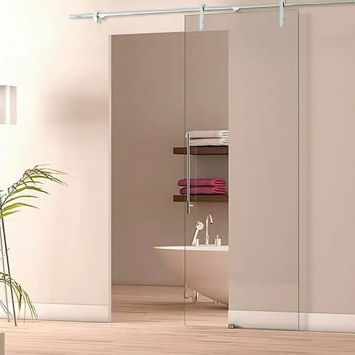 Puerta corredera de vidrio Himalaya Transparente - 85 x 210 cm, Vidrio templado