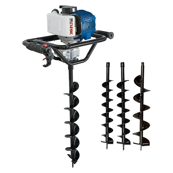 Scheppach Erdbohrer EB 1700 - Durchmesser Bohrer: 100/150/200 mm, Drehzahl Bohrer: 0 - 310 U/min - Vorderansicht