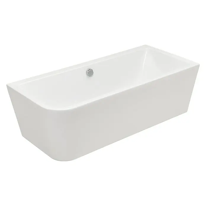Camargue Freistehende Badewanne Buena Vista - 180 x 80 cm, Rechtsseitig, Sanitäracryl, Weiß