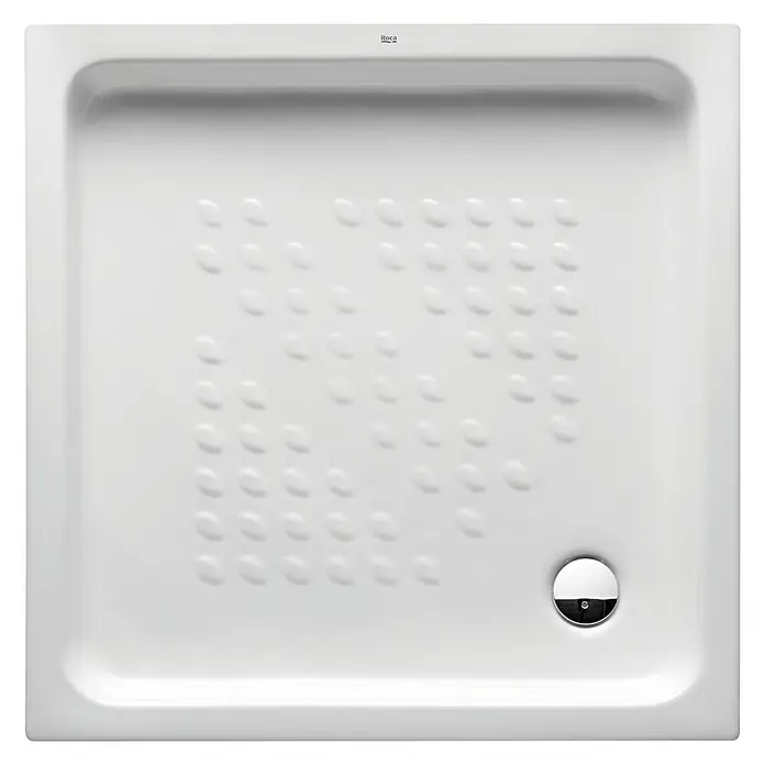 Roca Plato de ducha porcelánico Italia - L x An: 80 x 80 cm, Blanco