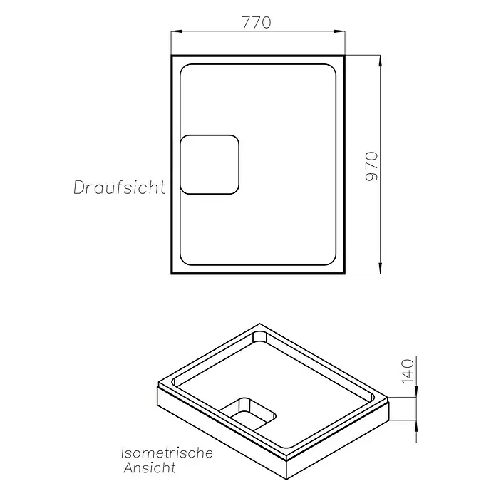 Ottofond Duschwannenträger Springs - 97 x 77 cm, Expandiertes Polystyrol, Weiß - Stimmungsaufnahme