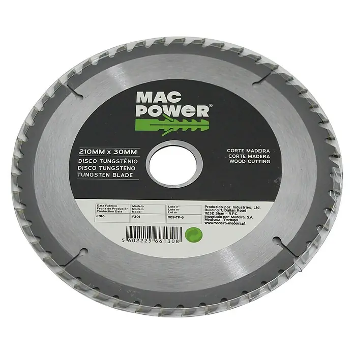 Juego de discos de corte - 210 mm, 3 pzs., Apto para: Madera