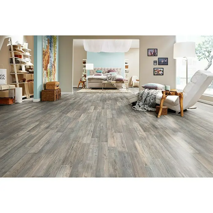 LOGOCLIC Classico Laminaat Hickory Amalfi - 1.285 x 192 x 8 mm, Driestrooks planken - Sfeeropname
