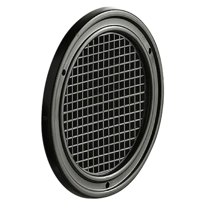 Stabilit Lüftungsgitter - Durchmesser: 50 mm, Kunststoff, Braun - Vorderansicht