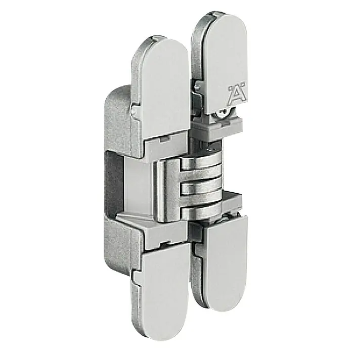 Stabilit Spojna šarka - D x Š: 72 x 14 mm, Bijele boje, Mat krom - Pogled sprijeda