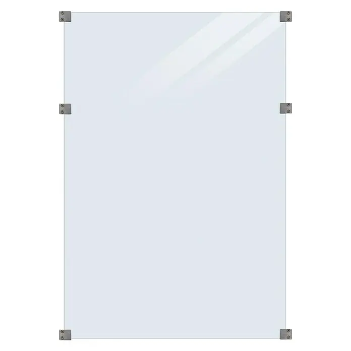 Plus Sichtschutzelement Futura Klar - 90 x 127 cm, Glas, Transparent - Vorderansicht