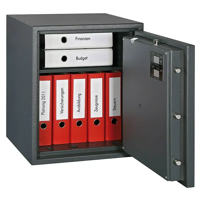 Format Brandschutztresor PSL 4 - Doppelbart-Hochsicherheitsschloss, L x B x H: 450 x 505 x 605 mm - Detailaufnahme