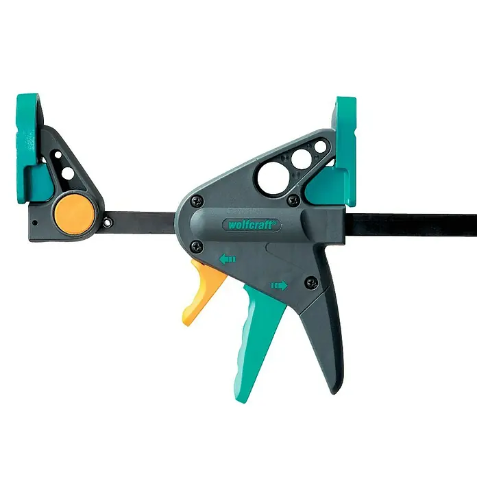 Wolfcraft Jednoručna stega EHZ PRO - Raspon: 150 mm, Stezna snaga: 900 N, Dužina do izljeva: 65 mm