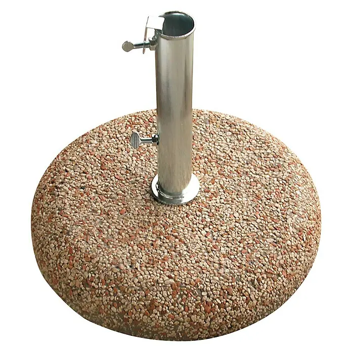 Base de parasol Hormigón Sevilla - Diámetro: 60 cm, Apto para: Diámetro de tubo 50 mm - Vista descendente