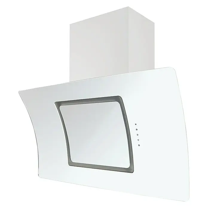 Respekta Schräghaube CH 55060 WA - Breite: 60 cm, Max. Luftleistung: 621 m³/h im Normalbetrieb, Weiß - Diagonale Ansicht