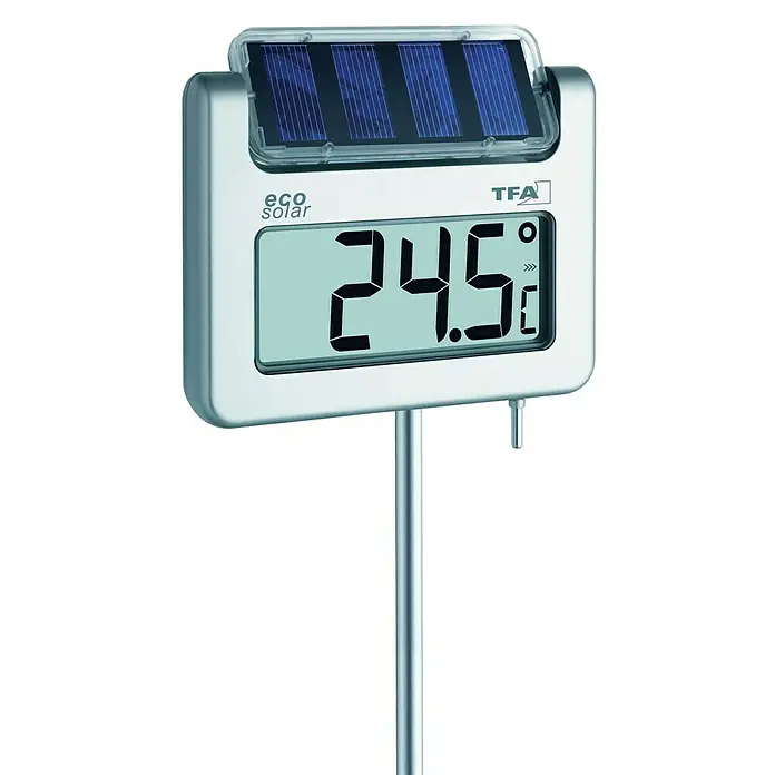 TFA Dostmann Termómetro para jardín Avenue' Digital Solar - Digital, Ancho: 40 mm