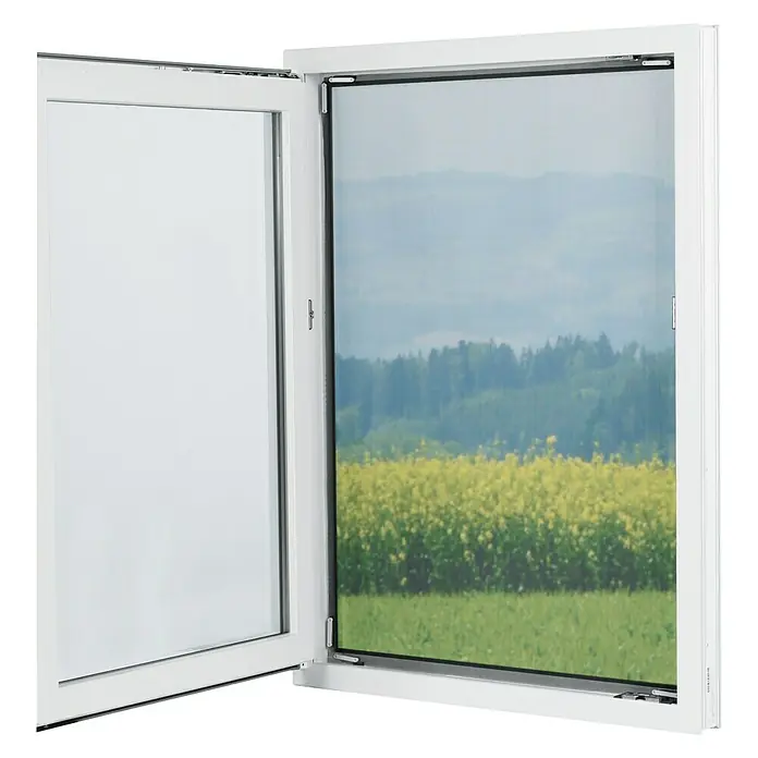 Easy Maxx Moskitonetz - B x H: 130 x 150 cm, Farbe Gewebe: Anthrazit, Geeignet für: Fenster