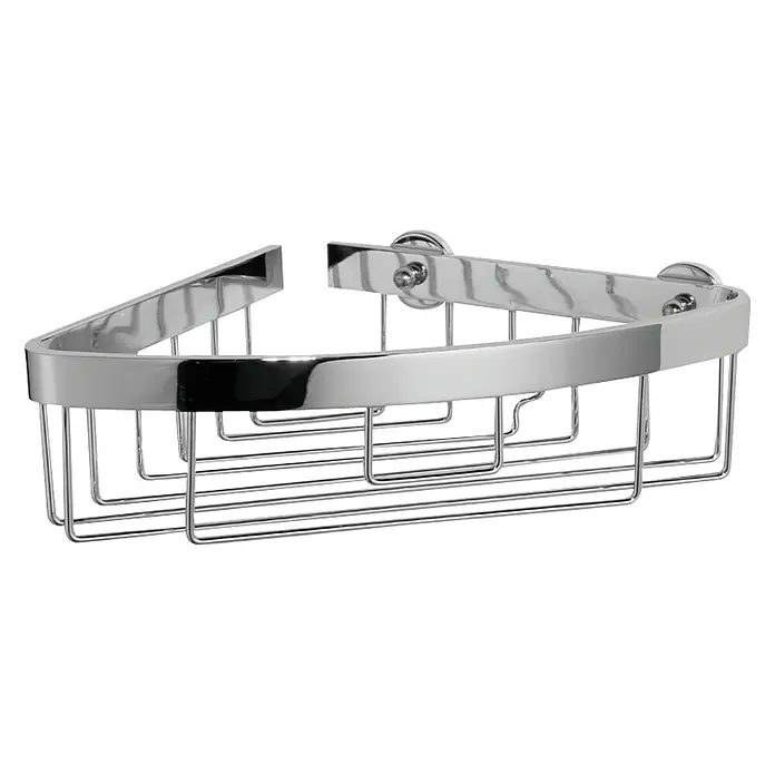 Tesa Kutna košara za odlaganje AL111PCR - 20,5 x 21 x 8,7 cm, Krom, Sjaj