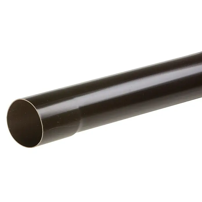 Dakota Tubo bajante - Ø 80 mm, Largo: 1 m, PVC, Marrón