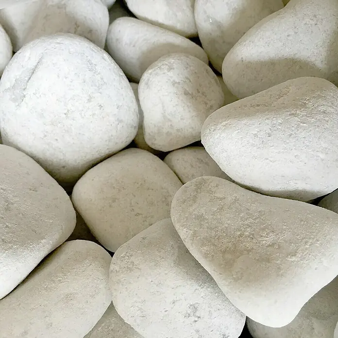 Piedras decorativas - Grano: 60 mm - 80 mm, Blanco, Contenido: 20 kg
