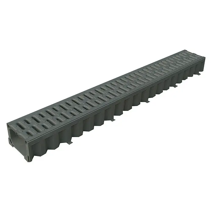 ACO Canal de drenaje A15 - 1 m x 12,9 cm x 8,2 cm