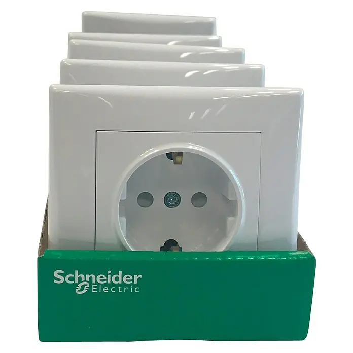 Schneider Electric Sedna Enchufe 5 uds - Blanco, IP20