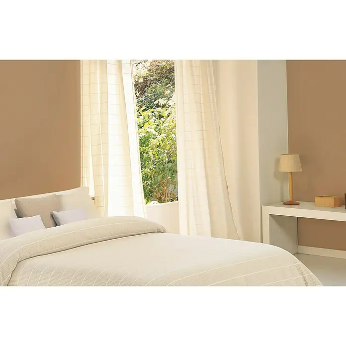 Cortina Frunci Milo - 220 x 270 cm, 50% algodón y 50% poliéster, Crudo