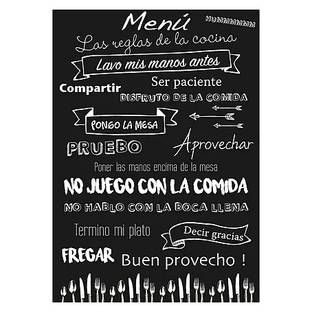 Vinilo de pared Regla cocina