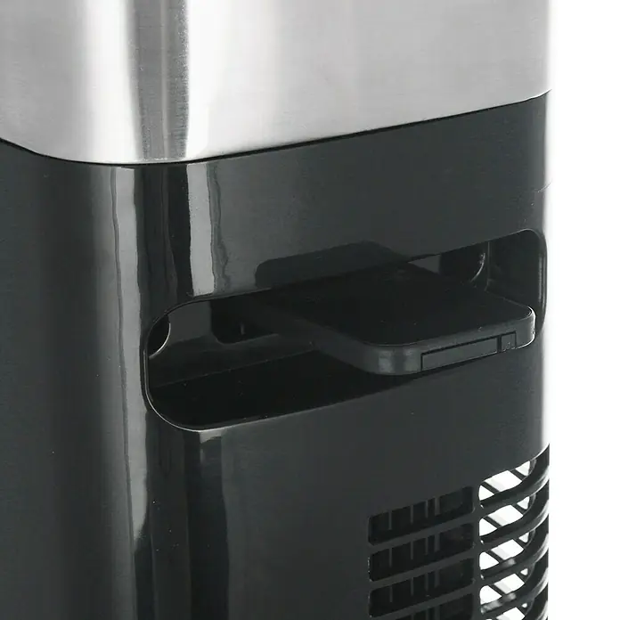 PR Klima Ventilador de torre Touch - Plateado/Negro, 103 cm, 50 W, 1.488 m³/h, Con mando a distancia
