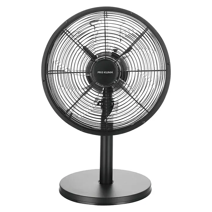 PR Klima Ventilador de sobremesa Belize - Negro, 30 cm, 35 W, 2.167 m³/h