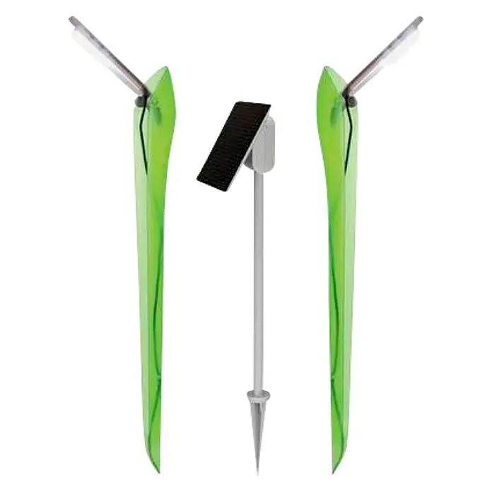 Lutec Estaca solar 2 + panel solar Sun Connec - Verde, Altura: 62 cm, LED