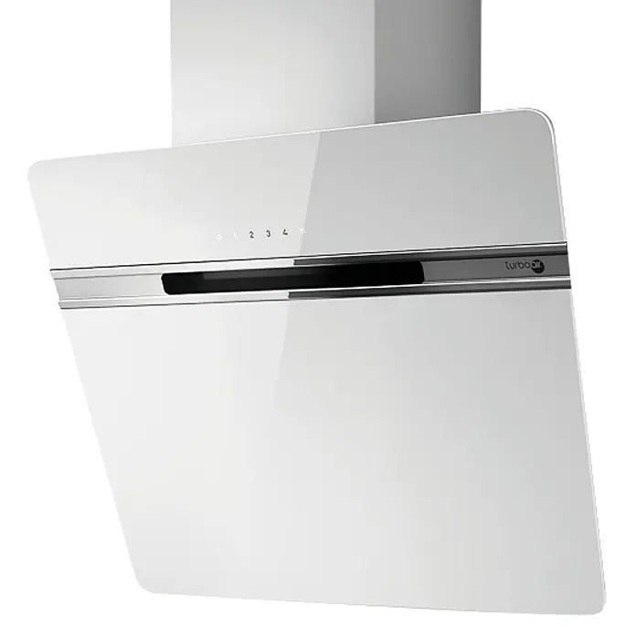 Turboair Campana extractora de vidrio Thunder - Ancho: 60 cm, Potencia de aire máx.: 757 m³/h , Blanco