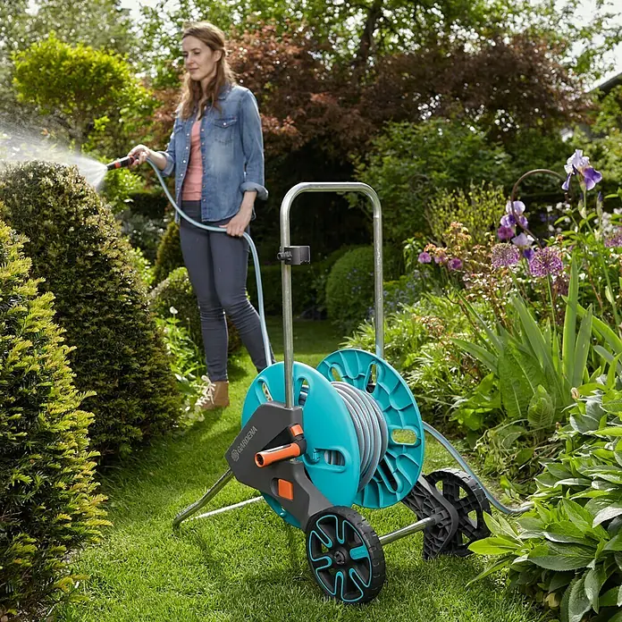 Gardena Schlauchwagen-Set AquaRoll M - Kunststoff/Metall, Schlauchlänge: 20 m