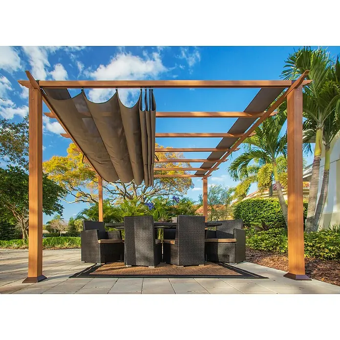 Paragon Outdoor Raffpavillon Florida - 350 x 350 cm, Braun - Stimmungsaufnahme